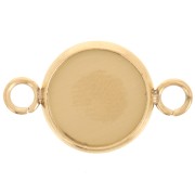 Distanziatore per cabochon a fondo piatto da 10 mm - Acciaio inossidabile 304L Dorato x1|raw }}