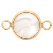 Distanziatore per cabochon a fondo piatto da 10 mm - Acciaio inossidabile 304L Dorato x1