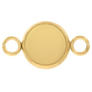 Distanziatore per cabochon a fondo piatto da 8 mm - Acciaio inossidabile 304L Dorato x1|raw }}