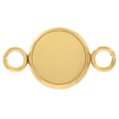 Distanziatore per cabochon a fondo piatto da 8 mm - Acciaio inossidabile 304L Dorato x1