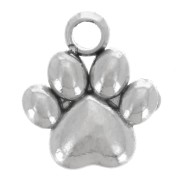 Ciondolo a zampa di cane 6,7x6 mm - acciaio inox 304 x1
