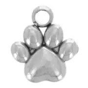 Ciondolo a zampa di cane 6,7x6 mm - acciaio inox 304 x1