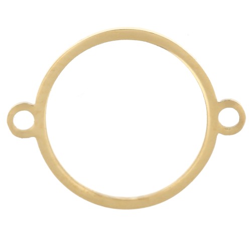 Distanziatore a cerchio scavato da 10 mm - Acciaio inossidabile 316L dorato x1