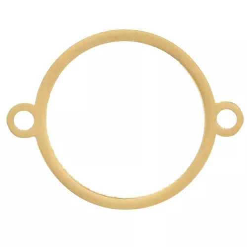 Distanziatore a cerchio cavo 15 mm - Acciaio inossidabile 316L dorato x1