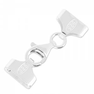 Chiusura moschettone Terminale Miyuki 10/0 5 rangs in Argent