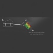 Chiusura moschettone Terminale Miyuki 10/0 5 rangs in Argent