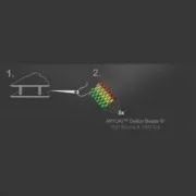 Chiusura moschettone Terminale Miyuki 10/0 5 rangs in Argent