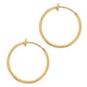 Clip Créoles - Per orecchie non forate 19 mm - Acciaio inossidabile 304L Dorato x2
