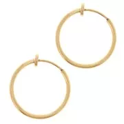 Clip Créoles - Per orecchie non forate 19 mm - Acciaio inossidabile 304L Dorato x2