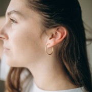 Clip Créoles - Per orecchie non forate 25 mm - Acciaio inossidabile 304L Dorato x2