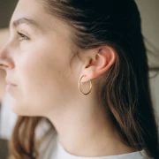 Clip Créoles - Per orecchie non forate 25 mm - Acciaio inossidabile 304L Dorato x2