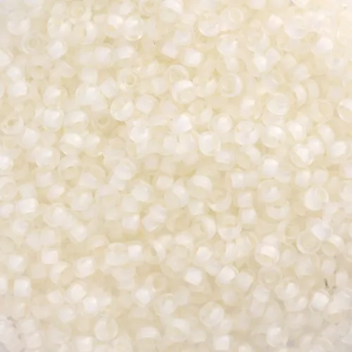 Rocaille Miyuki 11/0 1920 - Semi-Frosted White Lined Crystal x8g