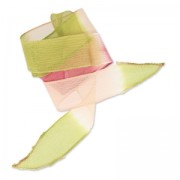 Nastro in seta mm.25 Tie and Dye Lillie Olive/Rose/Framboise x85cm|raw }}
