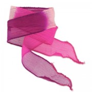Nastro in seta mm.25 Tie and Dye Princess Rosa/Fuchsia/Purple x85cm|raw }}