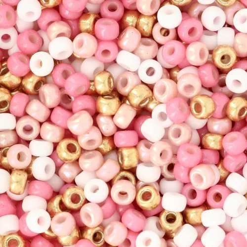 Mix Miyuki rocaille 8/0 - Holiday Pink x8g
