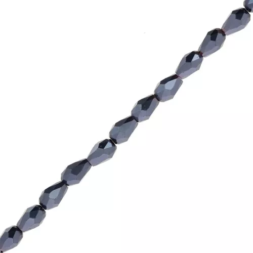 Perle di ematite sfaccettata 5x3 mm x49cm