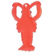 Pendente aragosta 49x31,5 mm, resina - Rosso x1