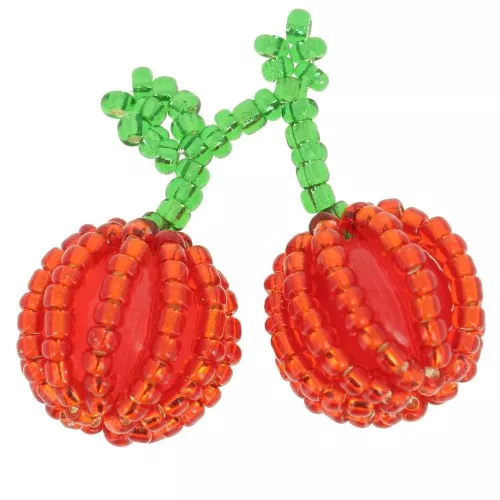 Pendente ciliegie 27x25 mm - Rosso x 1