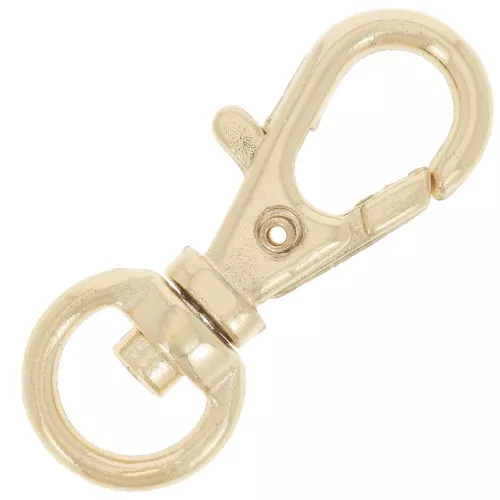 Moschettone portachiavi 32 mm - Dorato con oro fino x1