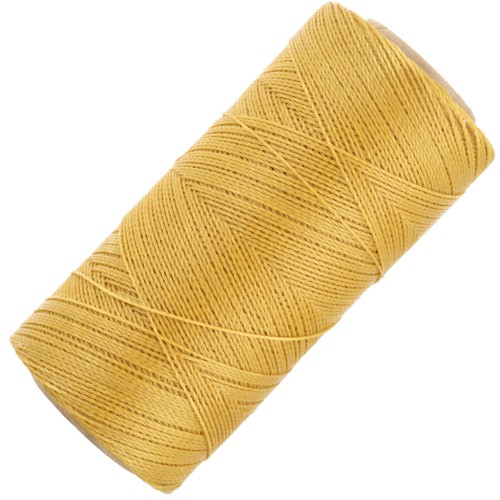 Bobina di filo cerato Linhasita per micro macramè 0,5 mm - Senape (1466) x335m