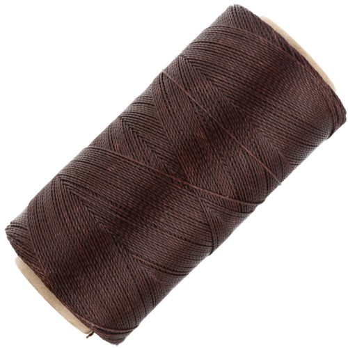 Bobina di filo cerato Linhasita per micro macramè 0,5 mm - Cacao (667) x335m