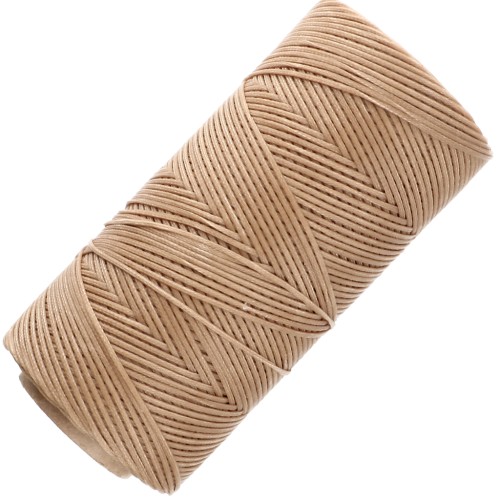 Bobina di filo piatto cerato Linhasita per macramè 1,4 mm - Cinnamon (PALHA) x 130 m