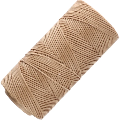 Bobina di filo piatto cerato Linhasita per macramè 1,4 mm - Cinnamon (PALHA) x 130 m