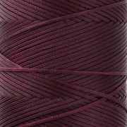 Bobina di filo piatto cerato Linhasita per macramè 1,4 mm - Cherry Black (630) x 130 m