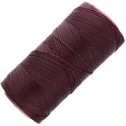 Bobina di filo piatto cerato Linhasita per macramè 1,4 mm - Currant (632) x 130 m