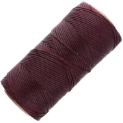 Bobina di filo piatto cerato Linhasita per macramè 1,4 mm - Currant (632) x 130 m