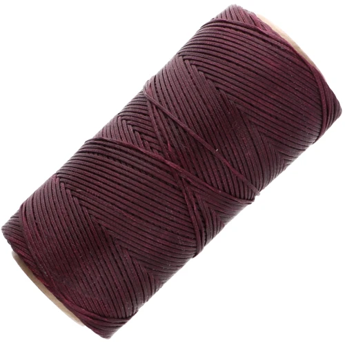 Bobina di filo piatto cerato Linhasita per macramè 1,4 mm - Currant (632) x 130 m