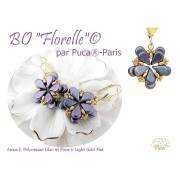 Perle di vetro Amos® by Puca® 5x8 mm - Polynesian Dark Purple x10g