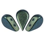 Perle di vetro Amos® by Puca® 5x8 mm - Smeraldo polinesiano x10g|raw }}