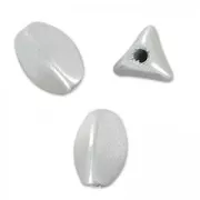 Pinch Beads 5x3 mm Silver Mat x50