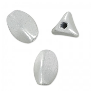 Pinch Beads 5x3 mm Silver Mat x50