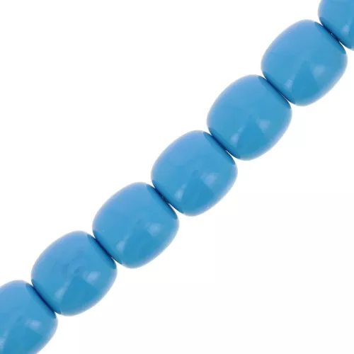 Perle tubolari in resina opaca 11,5x11 mm - Blu x37cm
