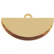 Terminale mezzaluna 18x11 mm - Dorato x1