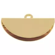 Terminale mezzaluna 18x11 mm - Dorato x1