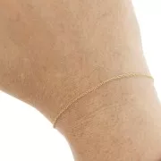 Catena Forzatina con maglia da 1 mm - Acciaio inossidabile 316L Dorato x50cm