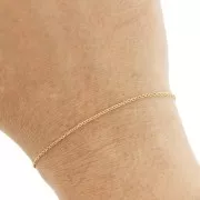 Catena Forzatina con maglia da 1,1 mm - Acciaio inossidabile 316L Dorato x50cm