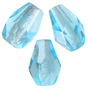 Perla a forma di pera sfaccettate 7x5 mm - Acquamarina  x25
