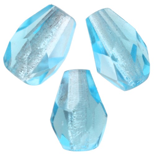 Pere sfaccettate mm. 7x5 Aquamarine  x25