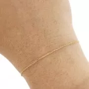 Catena Forzatina a maglia da 1 mm - Acciaio inossidabile 316L Dorato x50cm