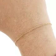 Catena a maglie Forzatina 1,4 mm - Acciaio inossidabile 316 Dorato x50cm