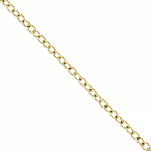 Catena Forzatina a maglie da 5 mm - Acciaio inossidabile 316L Dorato x50cm