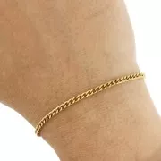 Catena a maglia cordonata 2,7 mm - Acciaio inossidabile 316L Dorato x50cm