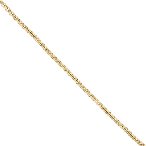 Catena a maglie chiuse Jaseron 3 mm - Acciaio inossidabile 316L Gold x50cm