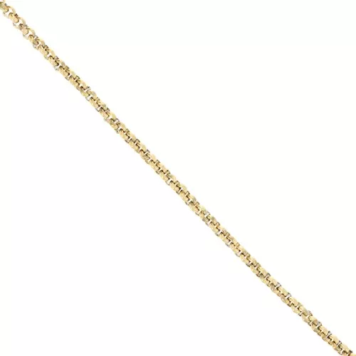 Catena a maglie chiuse Jaseron 3 mm - Acciaio inossidabile 316L Gold x50cm