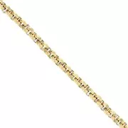 Catena a maglie chiuse Jaseron 3 mm - Acciaio inossidabile 316L Gold x50cm