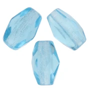 Perla a forma di oliva sfaccettate 6x4 mm - Acquamarina x25